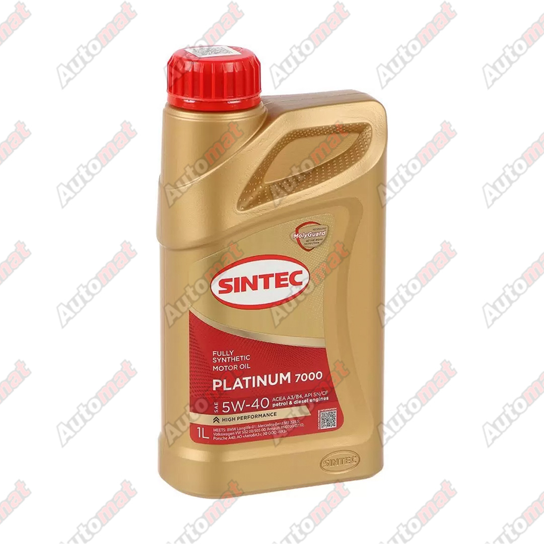 Масло моторное Sintec Platinum 7000 5W-40 SN/CF A3/B4, 1л