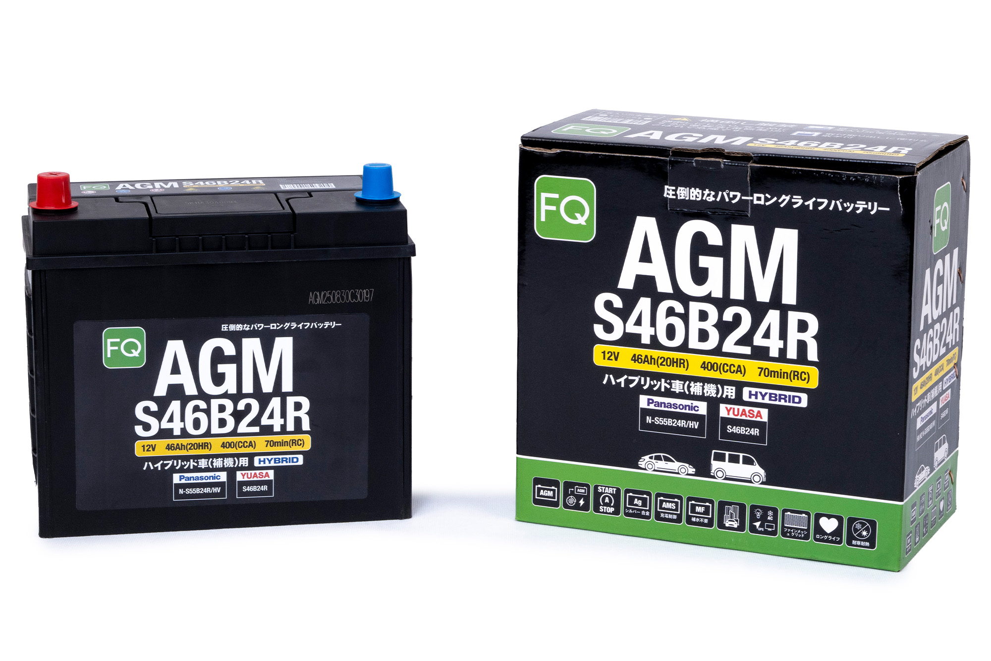 Аккумулятор FQ AGM S46B24R 46Ah 400A