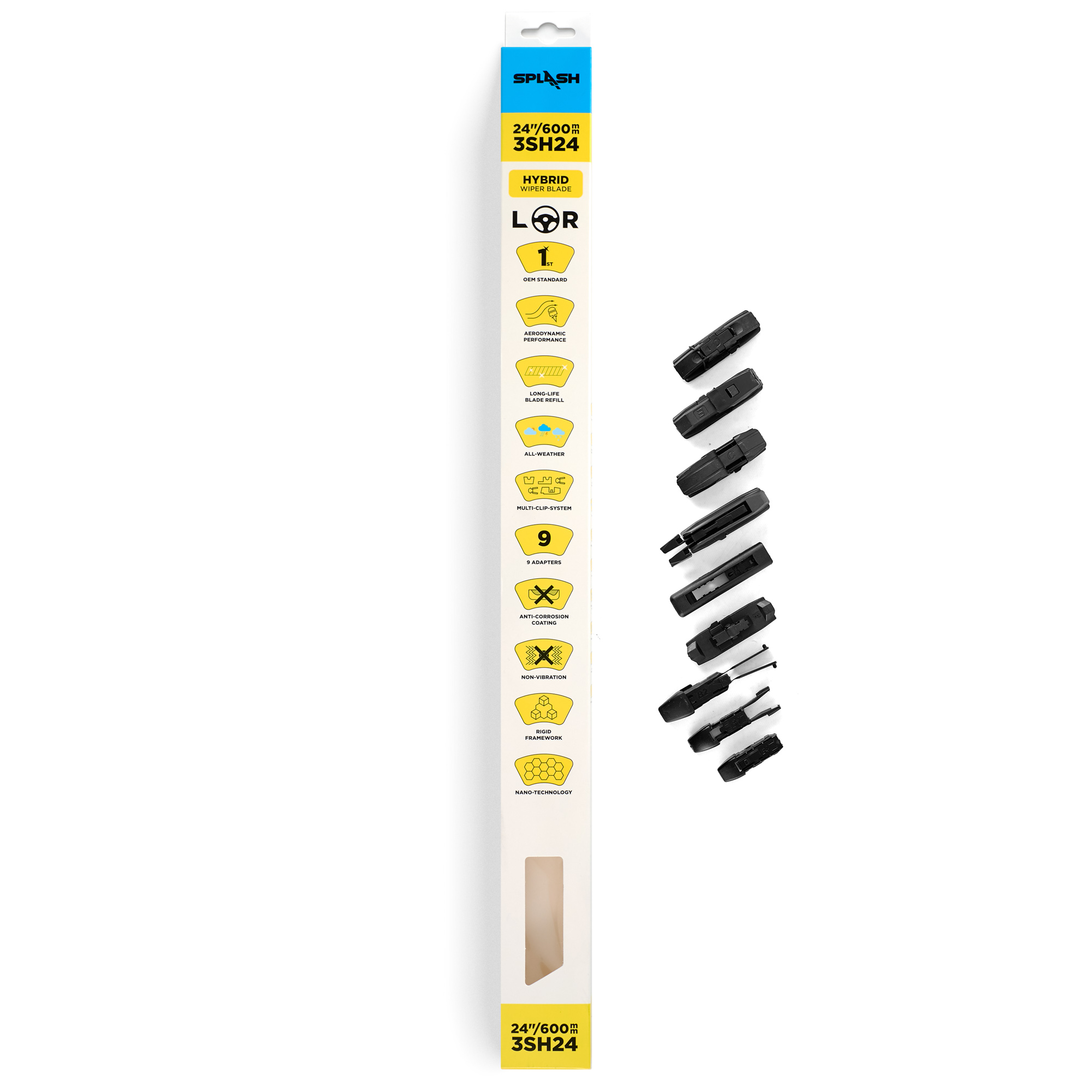 Щетка стеклоочистителя гибридная SPLASH 600mm (24") 3SH24