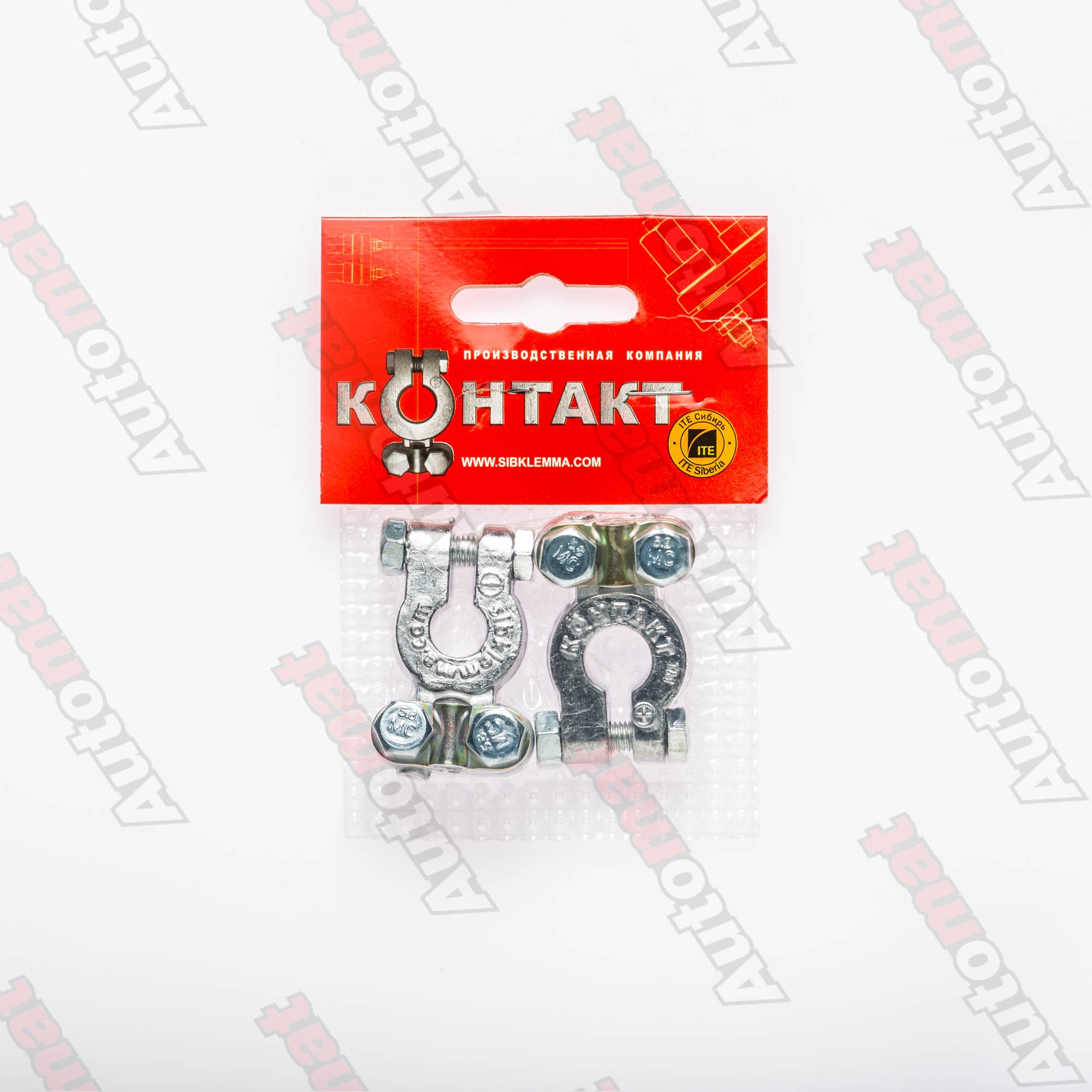 Клемма АКБ "НАДЕЖНЫЙ КОНТАКТ" свинец, малая, зажим, 2 шт