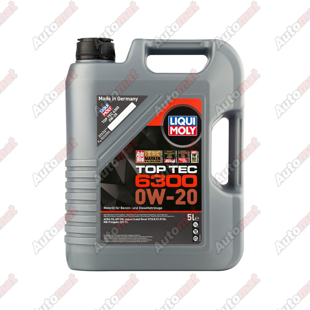 Масло моторное LIQUI MOLY Top Tec 6300 0W-20 SN C5, 5л 21217