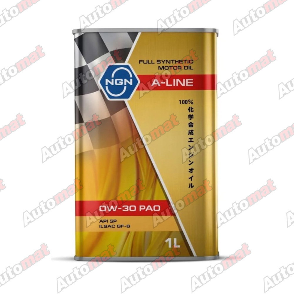 Масло моторное синтетическое NGN A-Line PAO 0W-30 SP GF-6, 1л