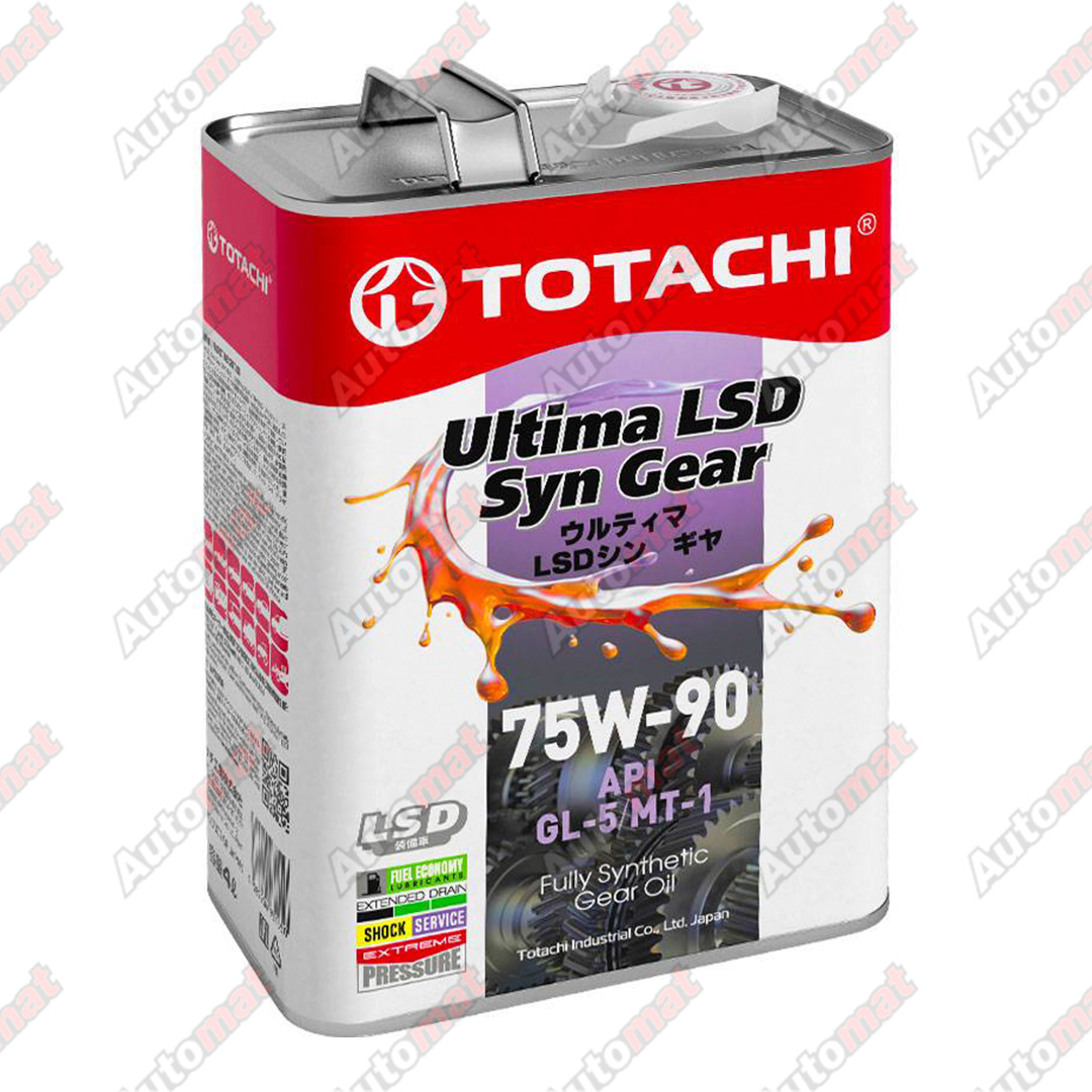Масло трансмиссионное TOTACHI Ultima LSD Syn-Gear SAE 75W-90 GL-5 4л