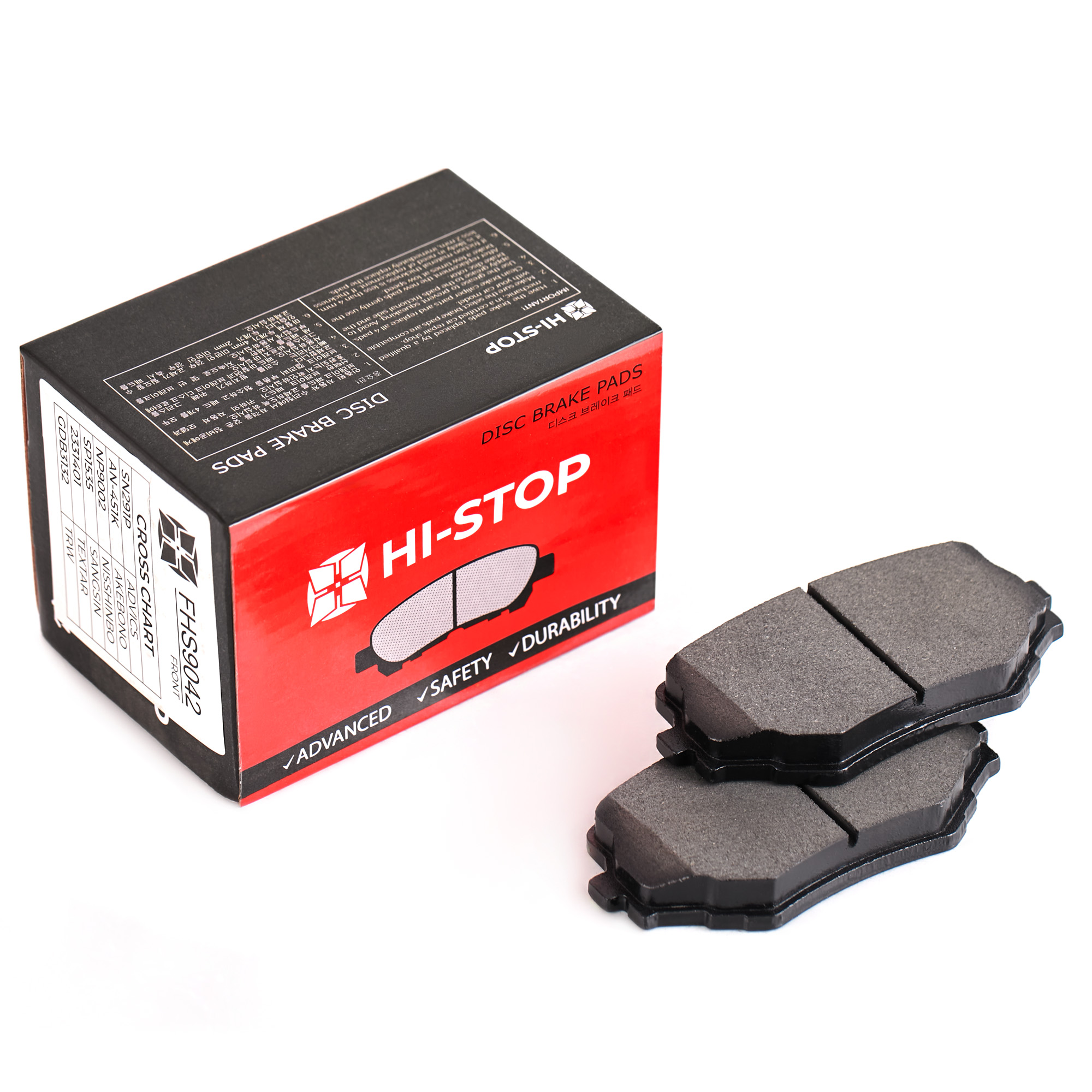 Колодки тормозные дисковые HI-STOP FHS9042 / SN291P / AN-451K / NP9002