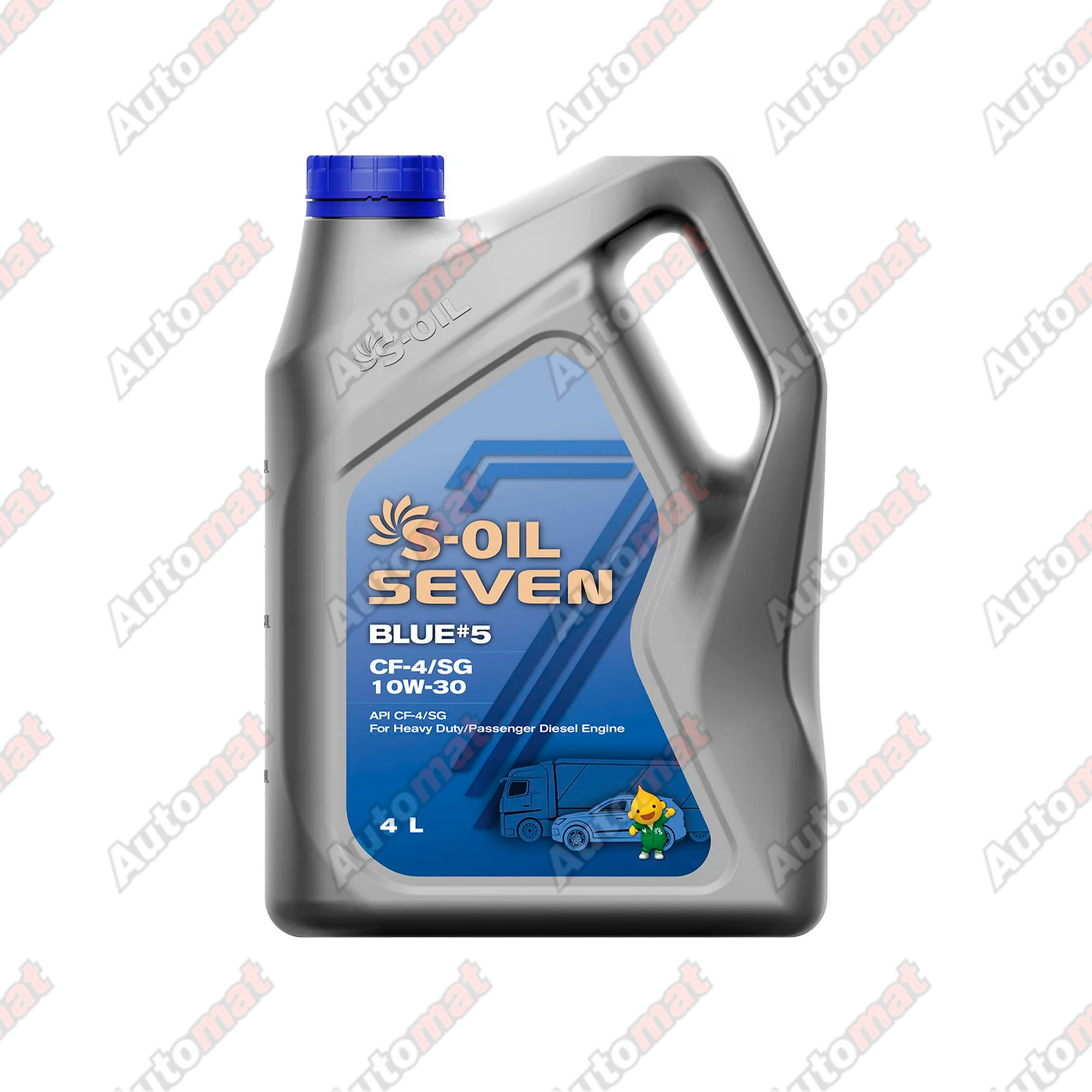 Масло моторное S-OIL 7 BLUE #5 10W-30 CF-4/SG, 4л