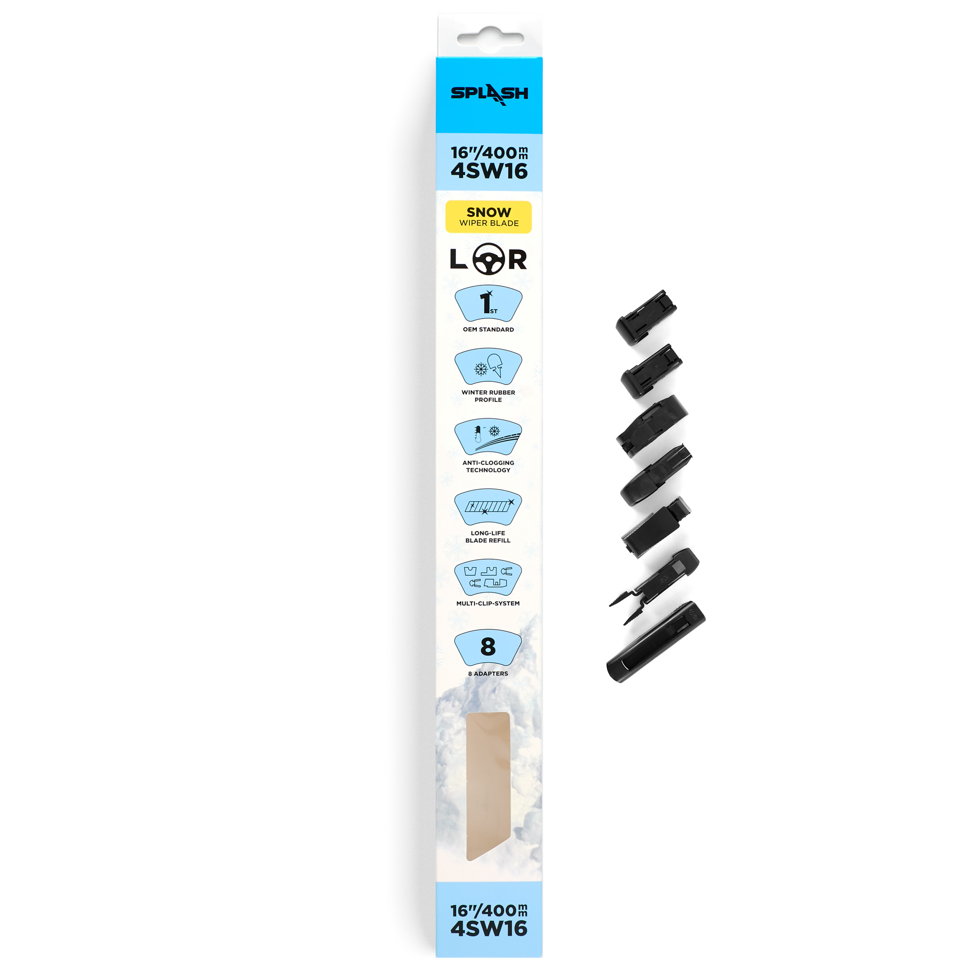 Щетка стеклоочистителя зимняя SPLASH 400mm (16'') 4SW16