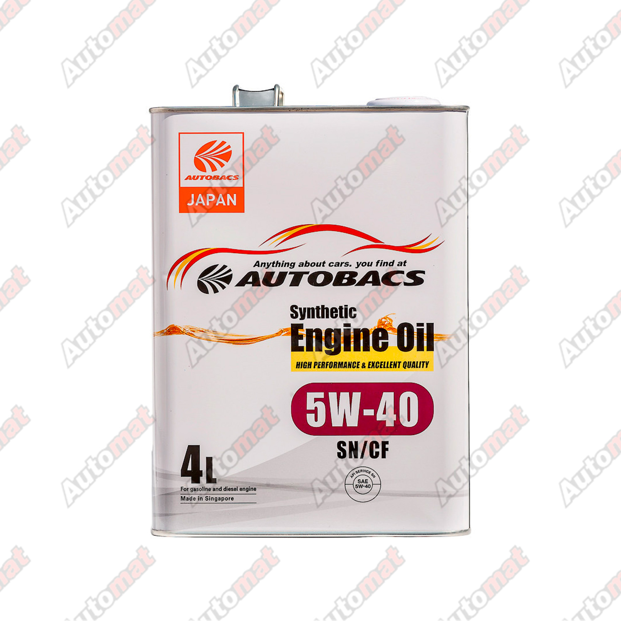 Моторное масло AUTOBACS 5W-40 SN/CF FULLY SYNTHETIC 4л