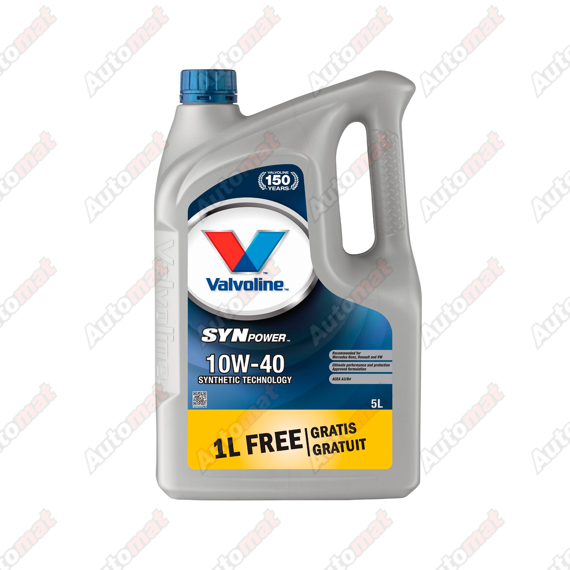 Масло моторное Valvoline Synpower 10W-40, 5л