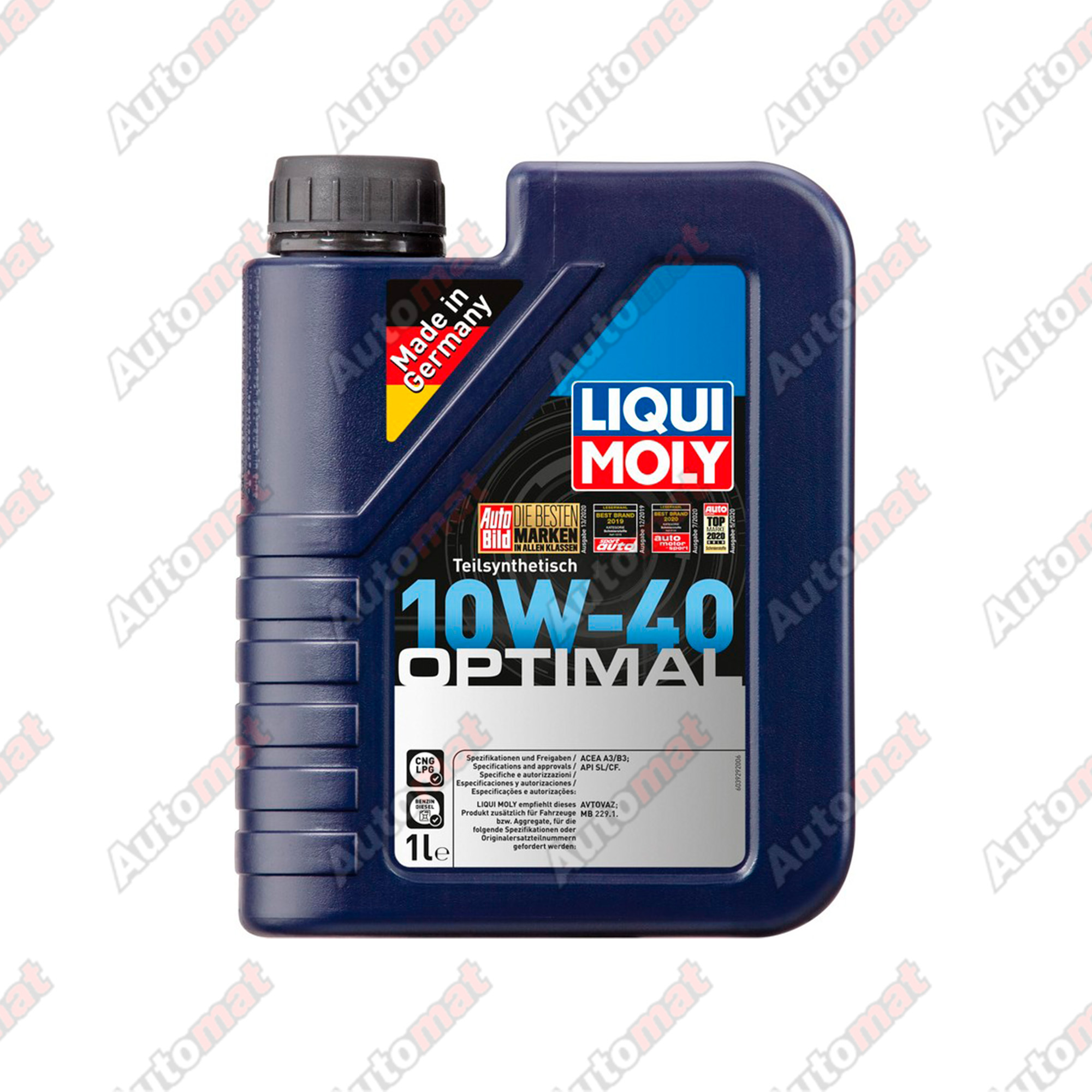 Моторное масло Liqui Moly 10W-40 CF/SL A3/B3 Optimal, 1л