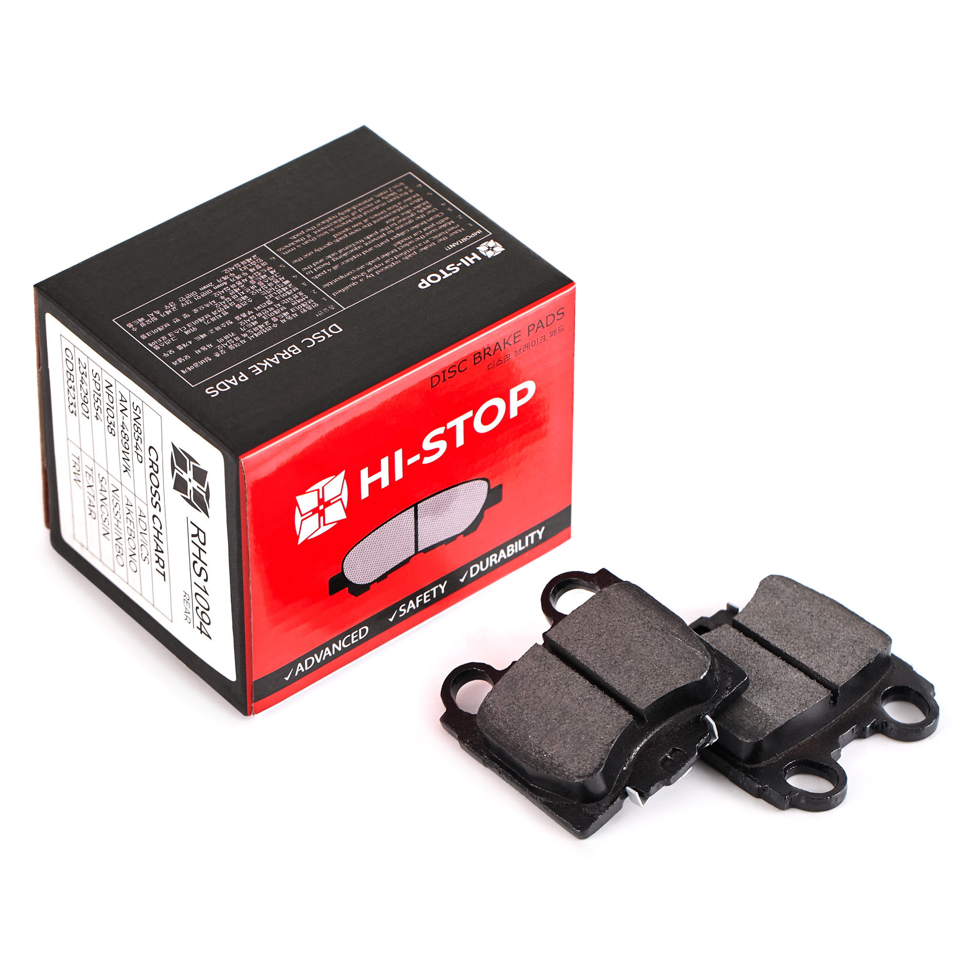 Колодки тормозные дисковые HI-STOP RHS1094 / SN854P / AN-489WK / NP1038 / SP1554 / 2342901 / GDB3233