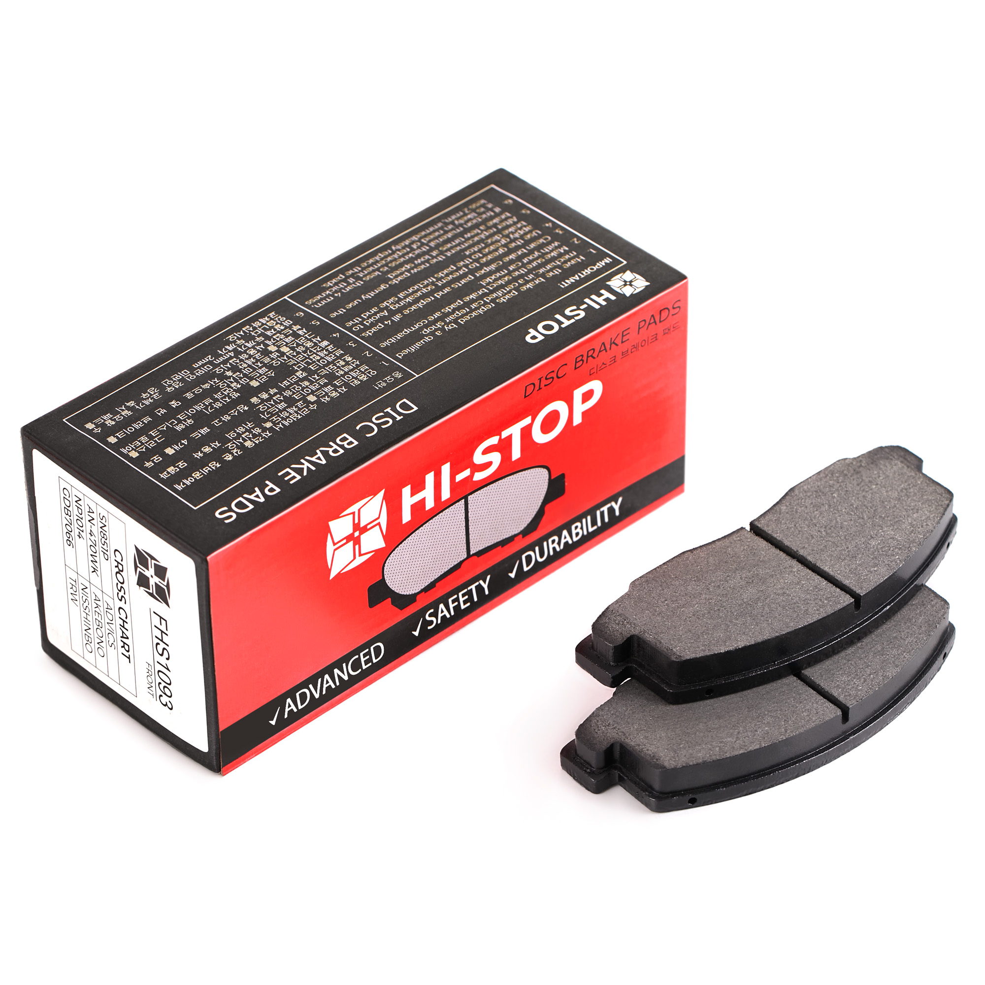 Колодки тормозные дисковые HI-STOP FHS1093 / SN851P / AN-470WK / NP1014