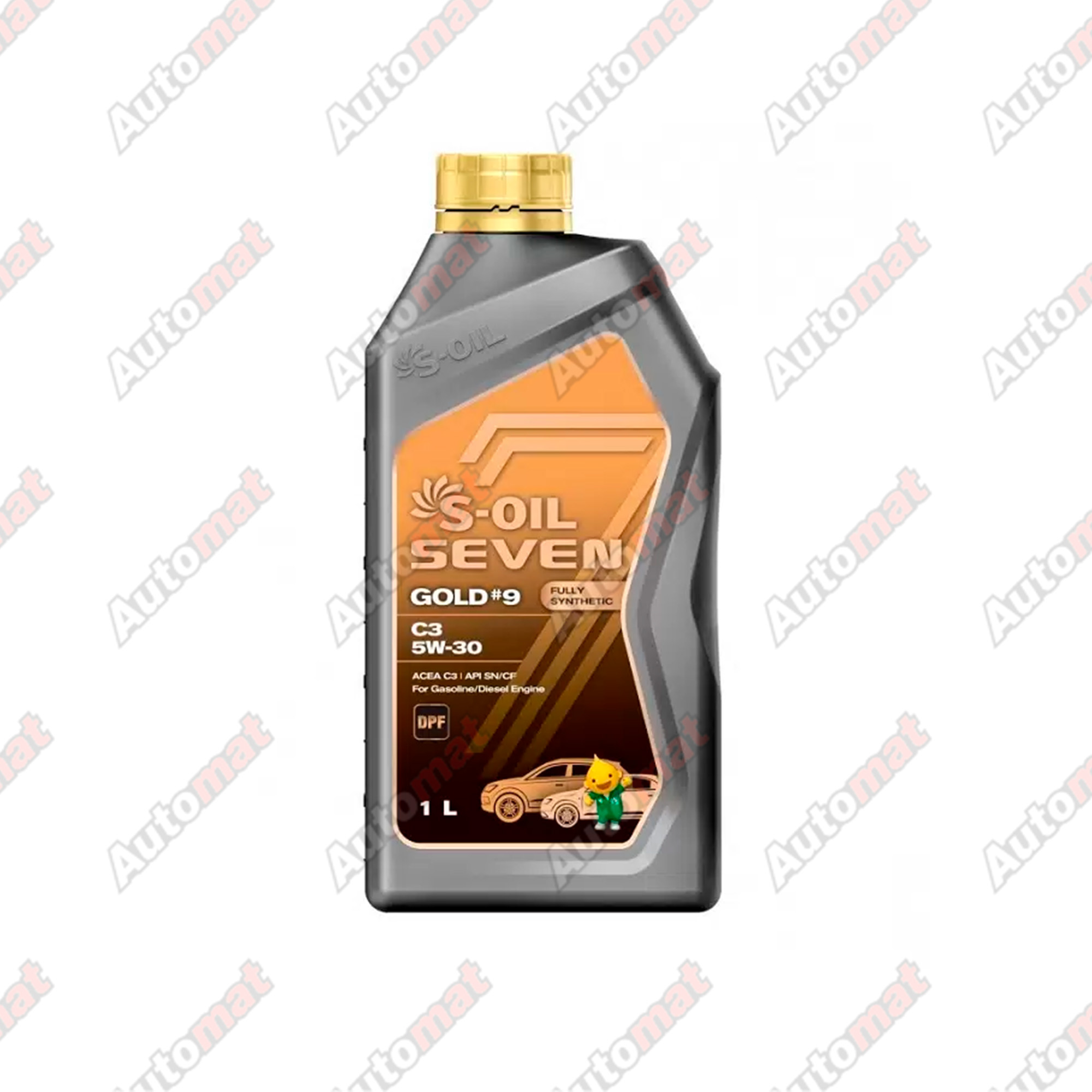 Масло моторное S-OIL 7 GOLD #9 PAO 5W-30 SN/CF C3 Fully Synthetic, 1л