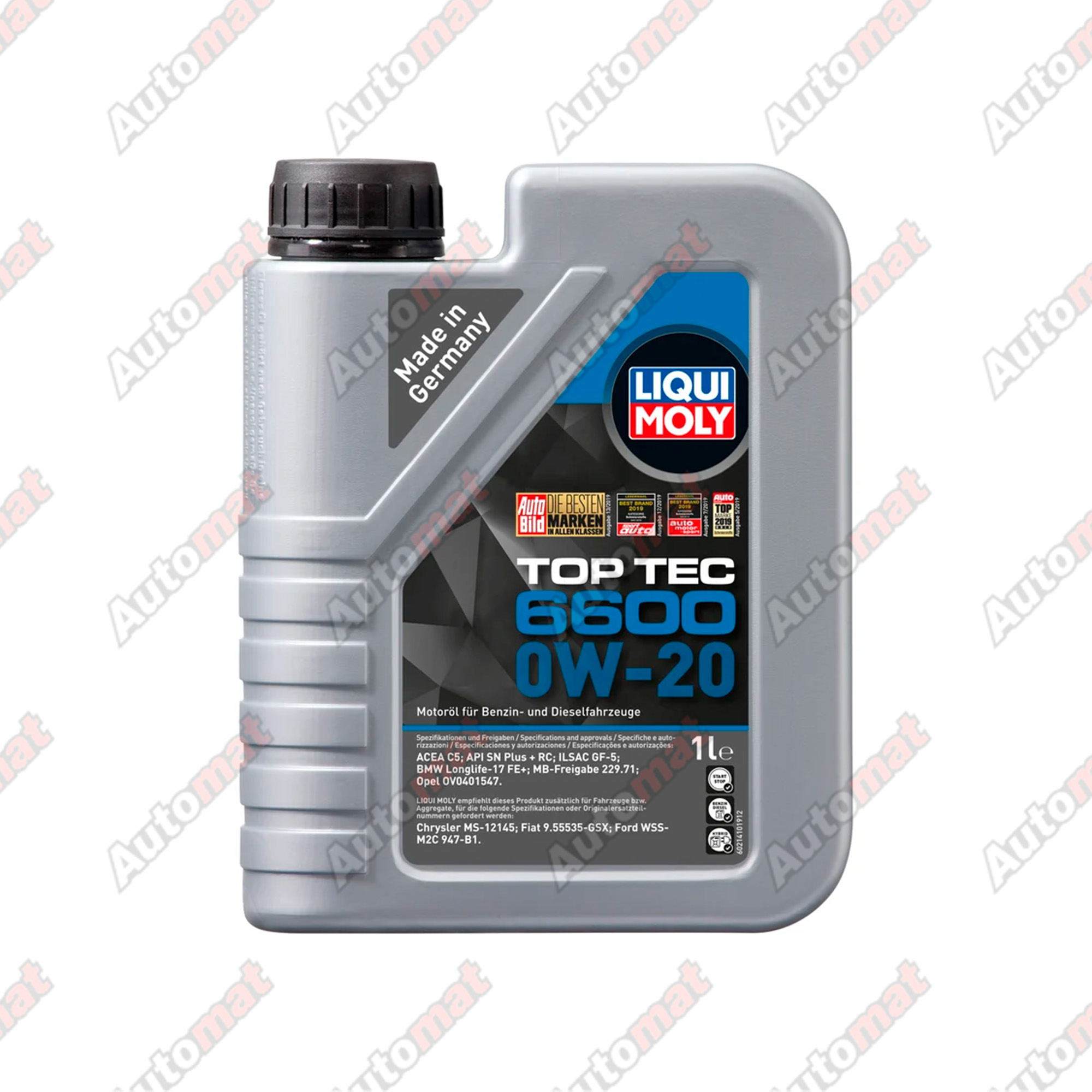 Моторное масло LiquiMoly Top Tec 6600 0W-20 SN Plus + RC C5 GF-5, 1л