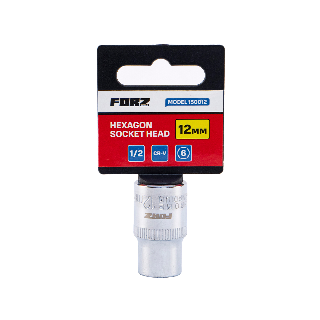 Головка торцевая шестигранная FORZ (1/2), 12 мм, CrV