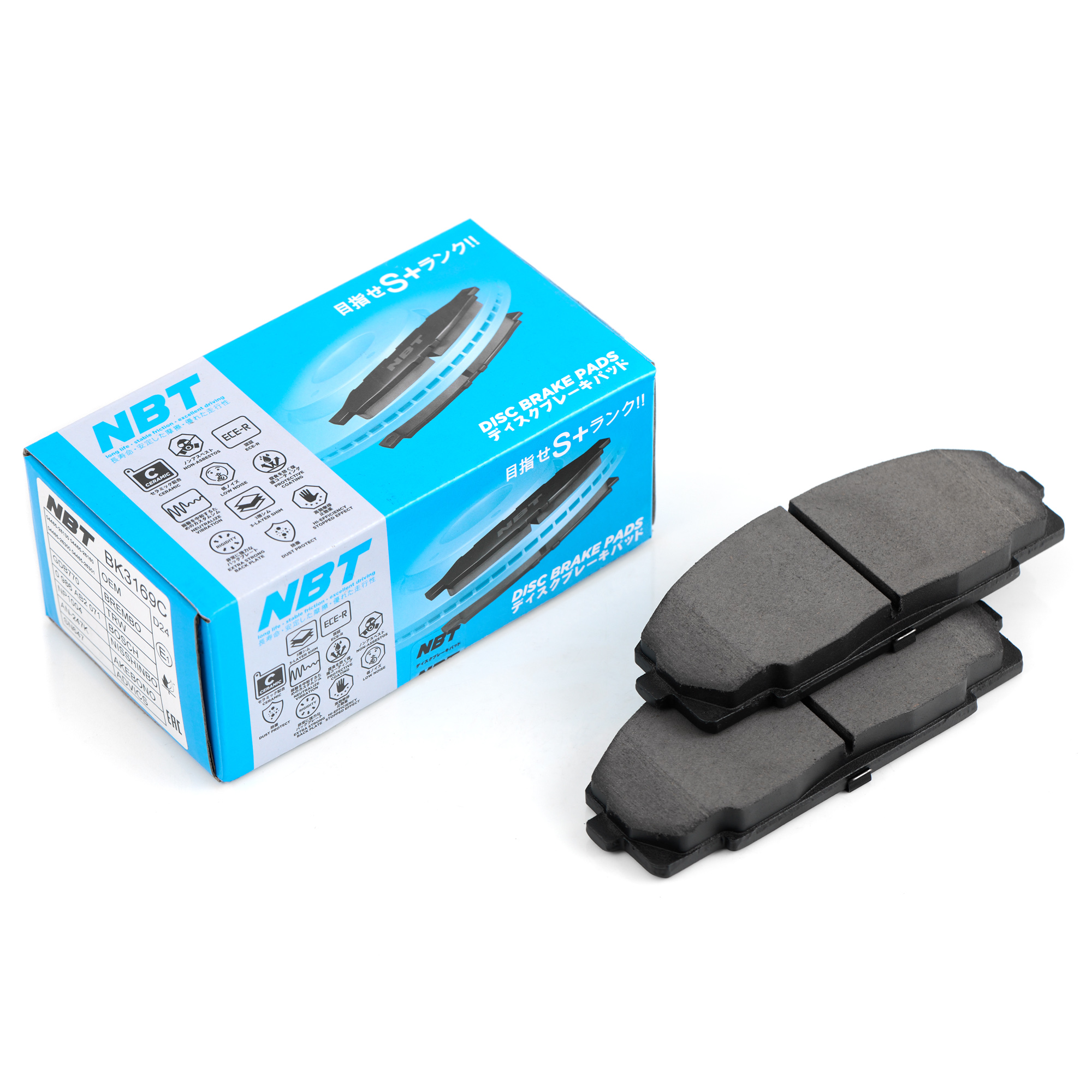 Колодки тормозные дисковые NBT BK3169C / SN647 / AN-247K / NP1004 / 0 986 AB2 071 / SP2077 / 2146801 / GDB770 / AV810 / GP02104 / D2064