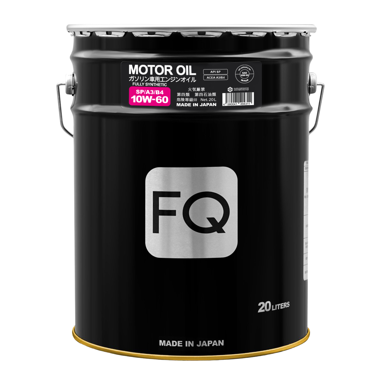 Масло моторное FQ 10W-60 SP/A3/B4 FULLY SYNTHETIC, 20л