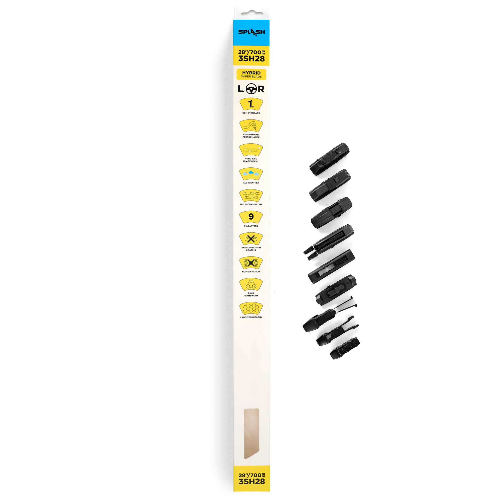 Щетка стеклоочистителя гибридная SPLASH 700mm (28") 3SH28