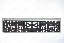 Рамка номера с защелкой белая, пластик