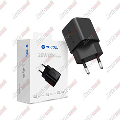 Сетевое зарядное устройство Mocoll 20W Mini Fast Charge Type-C Alfa Series Black