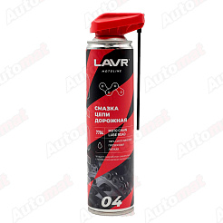 Смазка цепи для мотоциклов LAVR MOTO дорожная, / Ln7704, 520 мл